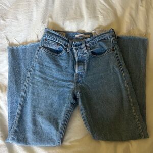 Levi's high waisted straight leg jeans